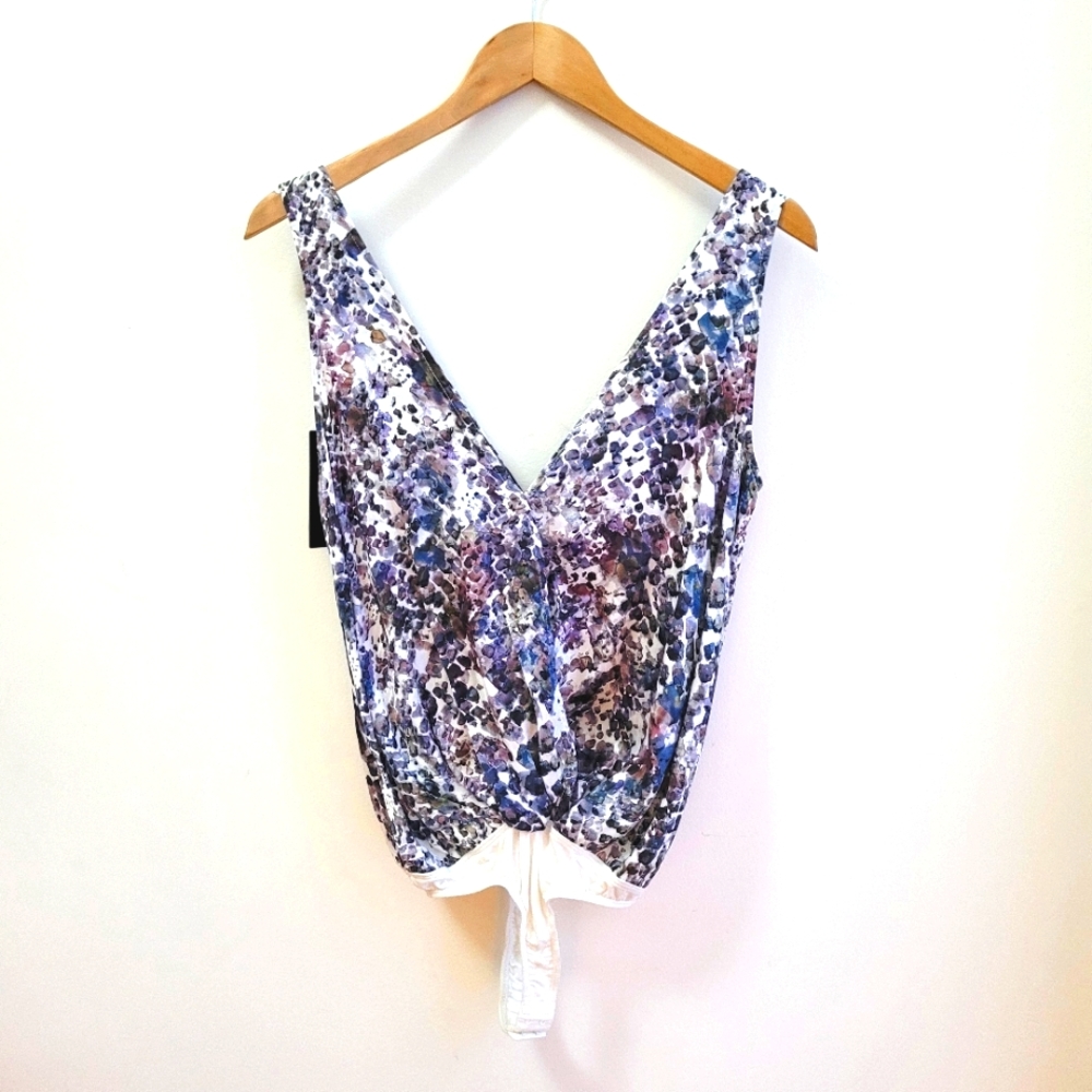 NWT LAMARQUE Bodysuit Sleeveless 100% Silk Top Cami small